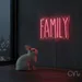 Custom Neon | Family Neon Sign | 15x21 | Hot Pink Bright Neon Sign for Home Decor 2