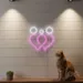 Custom Neon | Family Design Neon Sign | 18x19 | Hot Pink Neon Sign for Home Wall Decor 2