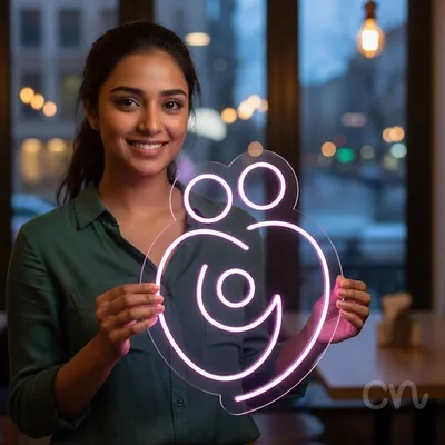 Custom Neon | Family Design Neon Sign | 21x16 | Hot Pink