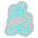 Custom Neon | Family with Baby Neon Sign | 23x19 | Ice Blue 3
