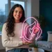 Custom Neon | Mother and Child Neon Sign | 21x19 Inches | Hot Pink Neon Sign 1