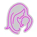 Custom Neon | Mother and Child Neon Sign | 21x19 Inches | Hot Pink Neon Sign 3