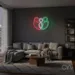 Custom Neon | Abstract People Neon Sign | 17x20 | Red Green White Bright Neon Art 2