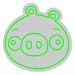 Custom Neon | Pig Face Neon Sign | 22x22 | Neon Green for Room Decor and Parties 3