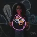 Custom Neon | Angry Bird Face Neon Sign | 21x18 | Pink Red Orange White 1