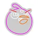 Custom Neon | Angry Bird Face Neon Sign | 21x18 | Pink Red Orange White 3