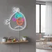 Custom Neon | Bird Design Neon Sign | 23x21 Inches | White Cyan Orange Magenta 2