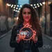 Custom Neon | Bird Face Neon Sign | 22x22 | Red White Orange Neon Sign 1