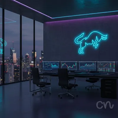 Custom Neon | Bull Design Neon Sign | 16x23 Inches | Ice Blue Bright Neon Sign