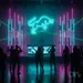 Custom Neon | Bull Design Neon Sign | 16x23 Inches | Ice Blue Bright Neon Sign 2