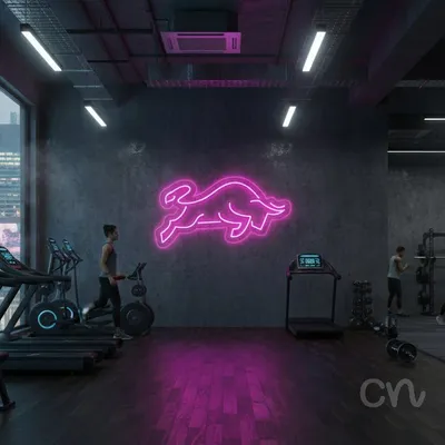 Custom Neon | Bull Head Neon Sign | 13x24 | Hot Pink Neon Sign for Walls and Decor