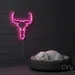 Custom Neon | Bull Head Neon Sign | 18x22 | Hot Pink 2