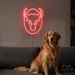 Custom Neon | Bull Head Neon Sign | 21x22 | Red Neon Sign for Home Bar Decor 1