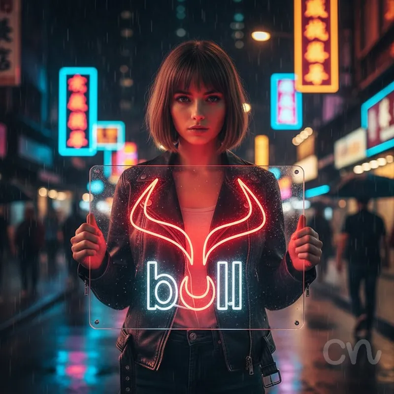 Custom Neon | Bull Neon Sign | 17x24 | Red and White Neon Sign for Bar Home Decor