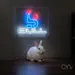 Custom Neon | Bull Neon Sign | 19x24 | Ice Blue and Red Neon Lights for Home Decor 2