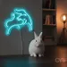 Custom Neon | Abstract Swirl Neon Sign | 21x22 Inches | Ice Blue Neon Sign 2