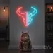 Custom Neon | Bull Head Neon Sign | 23x24 Inches | Red Neon Sign for Bar Home Decor 2