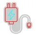 Custom Neon | Charging Cable Neon Sign | 21x19 | Red and Light Blue 3