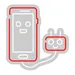 Custom Neon | Smartphone and Plug Neon Sign | 21x20 | Red 3
