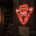 Custom Neon | Cowboy Face Neon Sign | 23x24 Inches | Red Neon Sign for Wall Decor 1