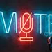 Custom Neon | MUTE Neon Sign with Microphone Icon | 12x24 | Multicolor (Blue & Red) 1