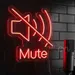Silent Neon Sign | 19x18 Inch LED Wall Art with Red Bell & White Silent Text | Modern Quiet Zone Decor for Bedrooms, Offices, Cafes, Dorms & Studios | Durable Acrylic Backing | Unique Gift Idea 2
