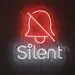 Custom Neon | Silent Neon Sign 21x20 Inch | Modern LED Wall Art with Red Bell & White Silent Text 1
