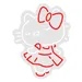 Custom Neon | Cat with Bow Neon Sign | 22x17 | Red and White Neon Sign 3