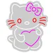 Custom Neon | Cat with Heart Neon Sign | 23x19 | Red Pink 3