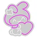 Custom Neon | Rabbit with Heart Neon Sign | 23x20 | Pink and White 3