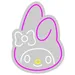 Custom Neon | Rabbit Face with Bow Neon Sign | 23x17 | Hot Pink White Yellow 3
