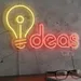 Custom Neon | Ideas Light Bulb Neon Sign | 14x24 inch | Yellow, Red & Orange 2