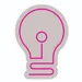 Custom Neon | Light Bulb Neon Sign with Central Dot Accent | 21x15 | Pink 3