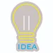 Custom Neon | IDEA Light Bulb Neon Sign with Modern Glow | 22x14 | Yellow White Blue 3