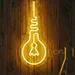Custom Neon | Light Bulb Shape Neon Sign | 23x10 inch | Yellow 1