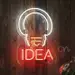 Custom Neon | Light Bulb with IDEA Text Neon Sign | Minimalist Innovation-Inspired LED Wall Decor for Offices, Studios, Events, and Creative Interiors | 20x15 Inches | Red, Orange, White 2