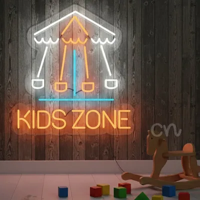 Neon Flex Fun Zone Sign | Plug-in LED Fun Zone Board | Fun Zone Neon Display | No Battery Fun Zone Neon Light | Electric Fun Zone Flex Sign | Custom Fun Zone Neon Wall Decor | 22x20