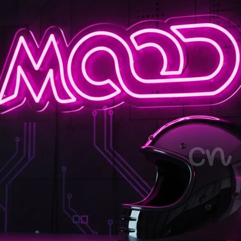 Custom Neon | MOOD | A Bold and Modern Logo Design | 8x24