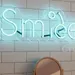 Custom Neon | Smile Word Neon Sign with Happy Emoticon | Blue & White LED Neon Flex Light Wall Decor for Bedroom, Cafes, Lounges, Gaming Rooms, Events & Gifting | Plug-in Waterproof Flexible Neon 1