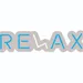 Custom Neon | Relax Word Neon Sign with Zigzag L Designg | 6x24 | Blue & White 3