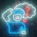 Custom Neon | Thinking Person with Question Mark Neon Sign | 20x21 | Multicolor 1