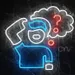 Custom Neon | Thinking Person with Question Mark Neon Sign | 20x21 | Multicolor 2