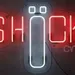 Custom Neon | Shock Word Neon Sign with Character Design | 17x24 | Red & White 1