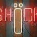 Custom Neon | Shock Word Neon Sign with Character Design | Stylish Red & White LED Neon for Bedrooms, Gaming Rooms, Cafes, Offices, Lounges, Events and Personalized Gifting | 17x24 | Red & White 2