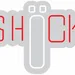 Custom Neon | Shock Word Neon Sign with Character Design | 17x24 | Red & White 3