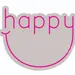 Custom Neon | Happy Word Neon Sign with Smile Curve | Stylish Pink LED Neon for Bedrooms, Living Rooms, Cafes, Offices, Events and Personalized Gifting | 20x24 | Pink 3