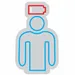 Custom Neon | Human Figure with Battery Neon Sign | 20x12 | Blue & Red 3