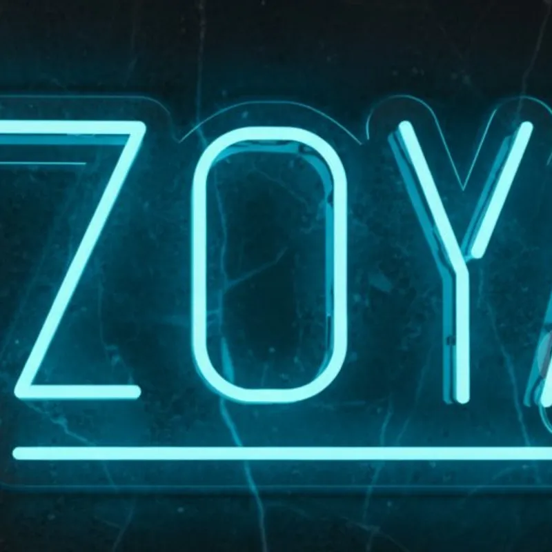 Custom Neon | ZOYA Name Neon Sign | 10x24 | Blue