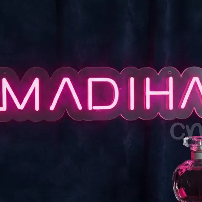 Custom Neon | MADIHA Name Neon Sign | 5x23 | Pink