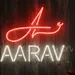 Custom Neon | AARAV Neon Sign | 18x21 | Red 2
